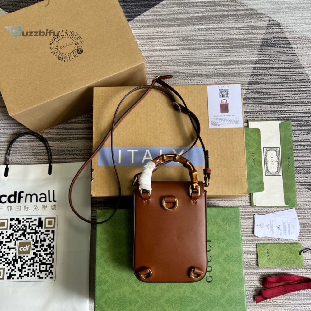 Gucci Bamboo Mini Handbag Red For Women Womens Bags 6.2In16cm Gg