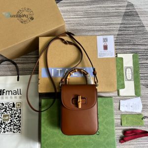 Gucci Bamboo Mini Handbag Red For Women Womens Bags 6.2In16cm Gg