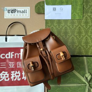 Gucci Bamboo Small Backpack Brown For Women Womens Bags 8.6In22cm Gg 702101 Uzy0t 2535