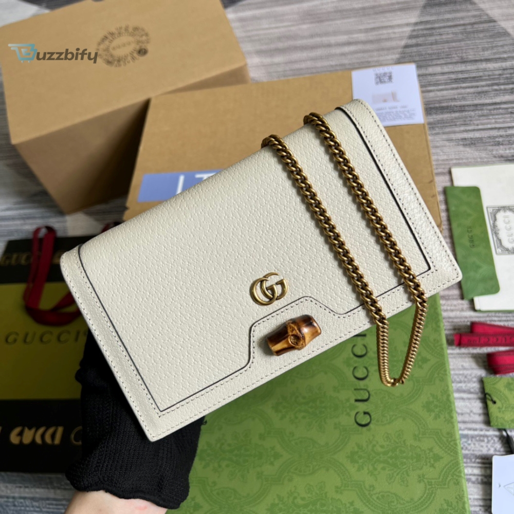 Gucci Diana Mini Bag With Bamboo White For Women Womens Bags 7.5In19cm Gg