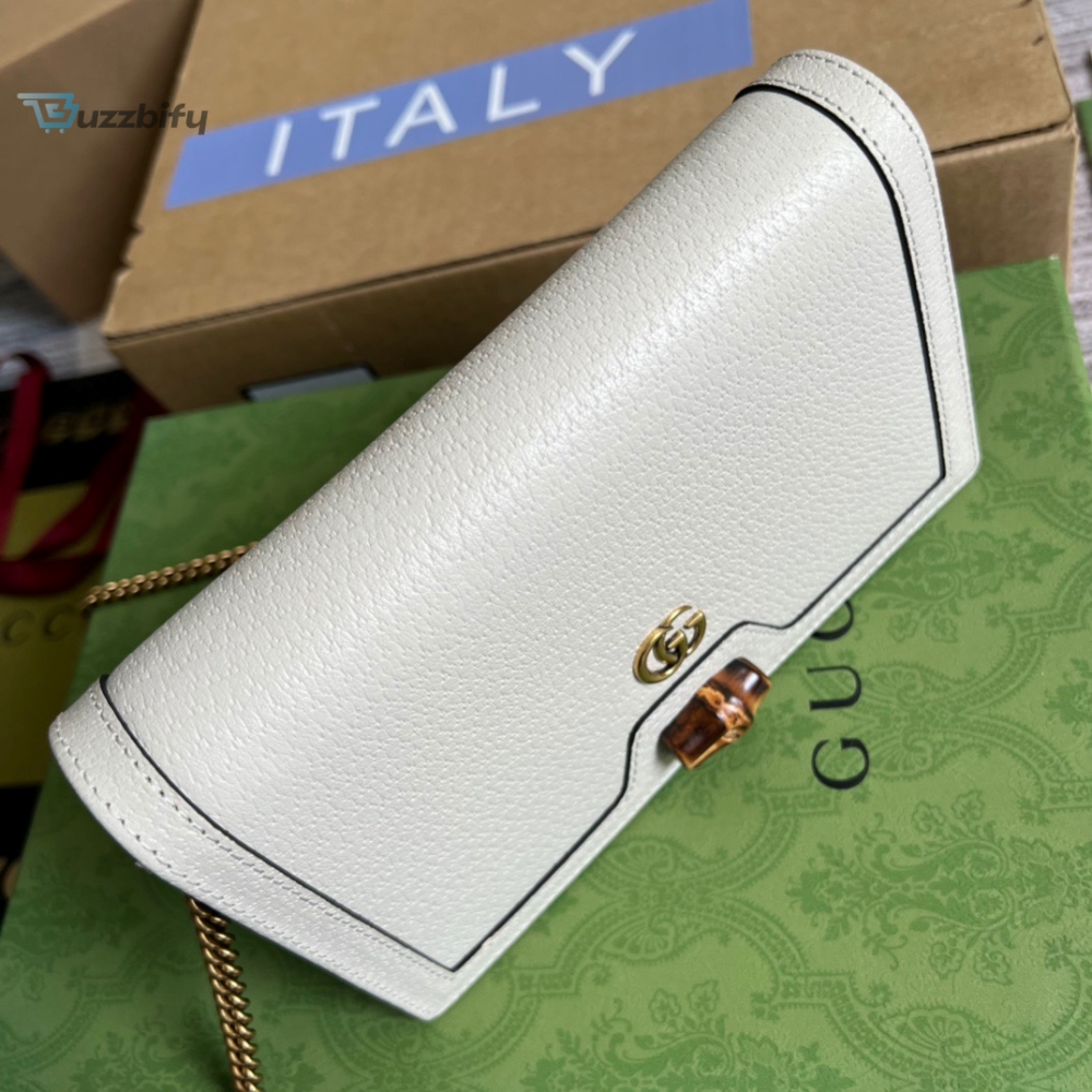 Gucci Diana Mini Bag With Bamboo White For Women Womens Bags 7.5In19cm Gg