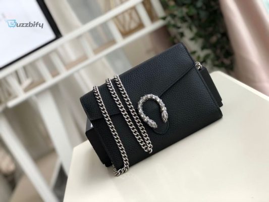 Gucci Dionysus Mini Chain Bag Black Metalfree Tanned For Women 8In20cm Gg 401231 Caogn 8176
