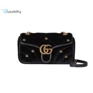 Gucci Gg Marmont Small Green Shoulder Bag 443497 Fack2 1000 10 Inches 25.4 Cm