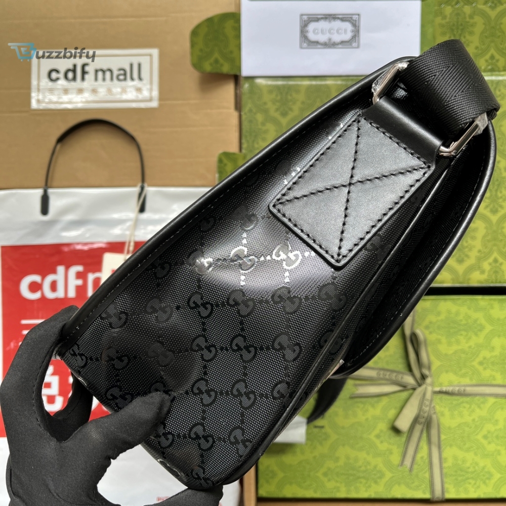 Gucci Imprime Medium Messenger Bag Black For Women Womens Bags 12In30.5Cm Gg