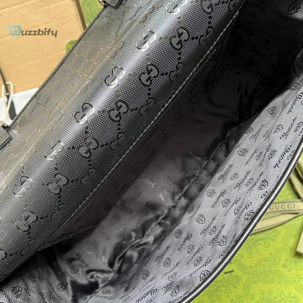 Gucci Imprime Medium Messenger Bag Black For Women Womens Bags 12In30.5Cm Gg