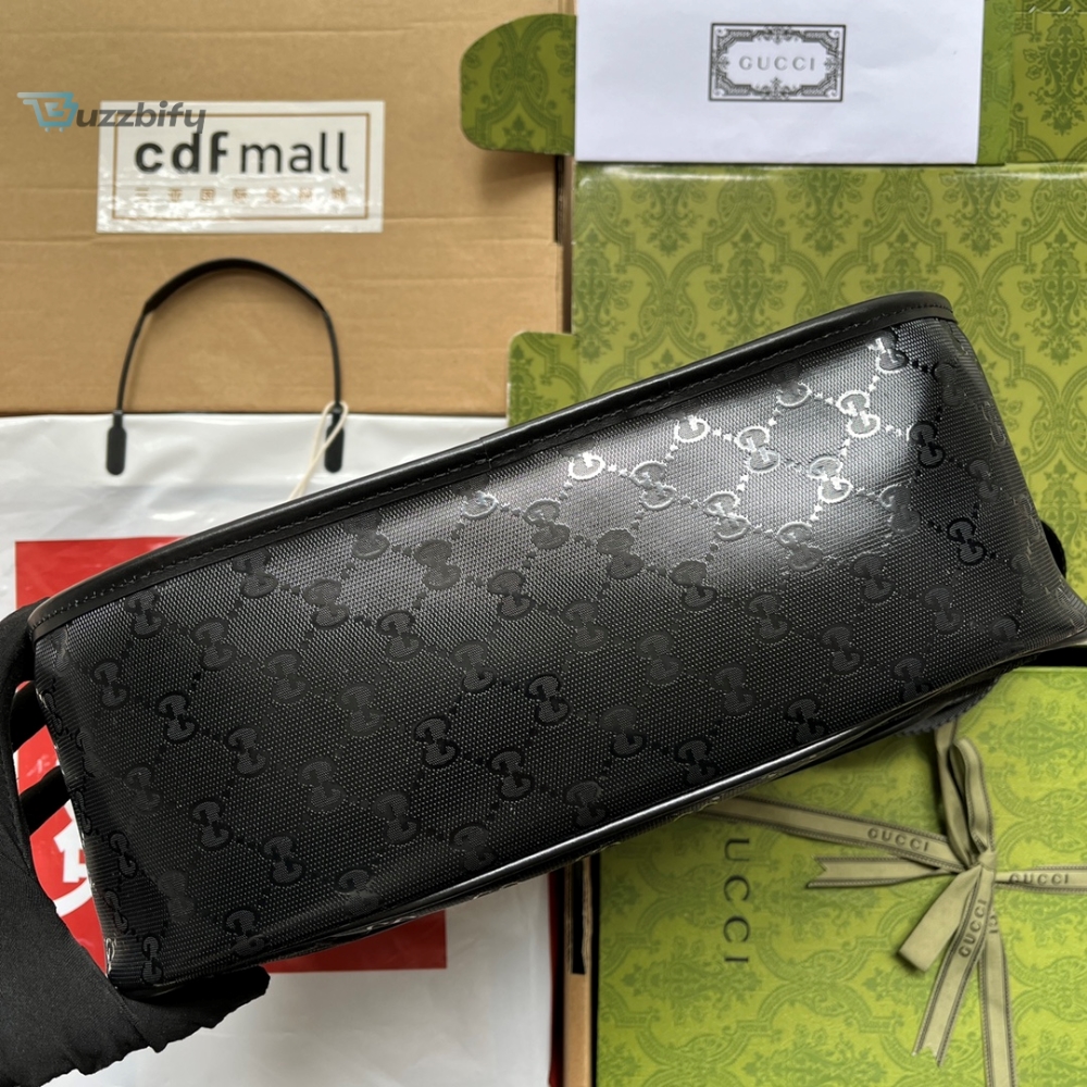 Gucci Imprime Medium Messenger Bag Black For Women Womens Bags 12In30.5Cm Gg