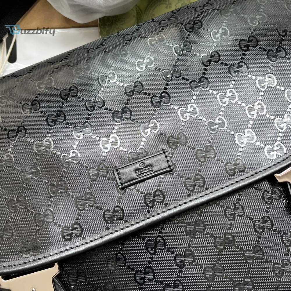 Gucci Imprime Medium Messenger Bag Black For Women Womens Bags 12In30.5Cm Gg