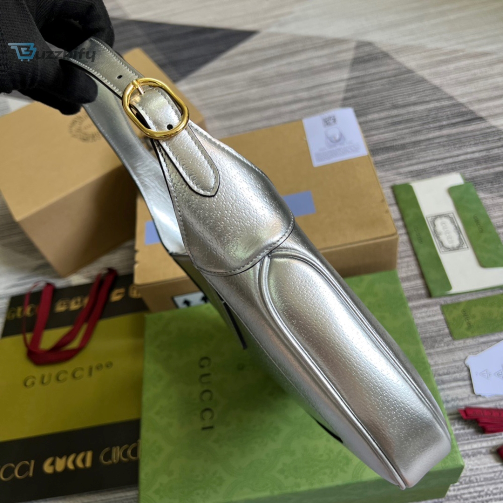 Gucci Jackie 1961 Small Shoulder Bag Silver For Women Womens Bags 10.8In28cm Gg