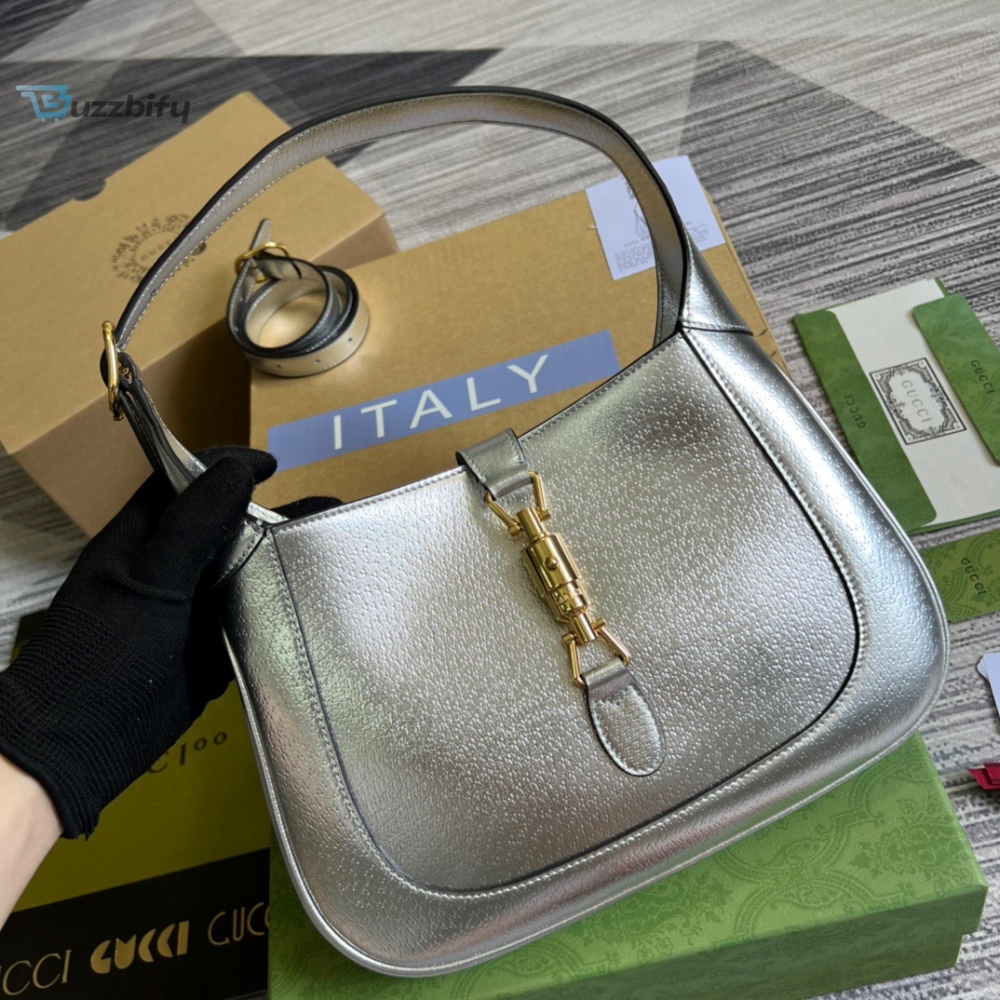 Gucci Jackie 1961 Small Shoulder Bag Silver For Women Womens Bags 10.8In28cm Gg