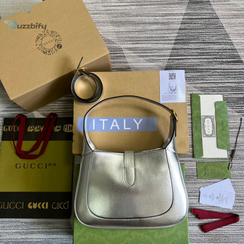 Gucci Jackie 1961 Small Shoulder Bag Silver For Women Womens Bags 10.8In28cm Gg