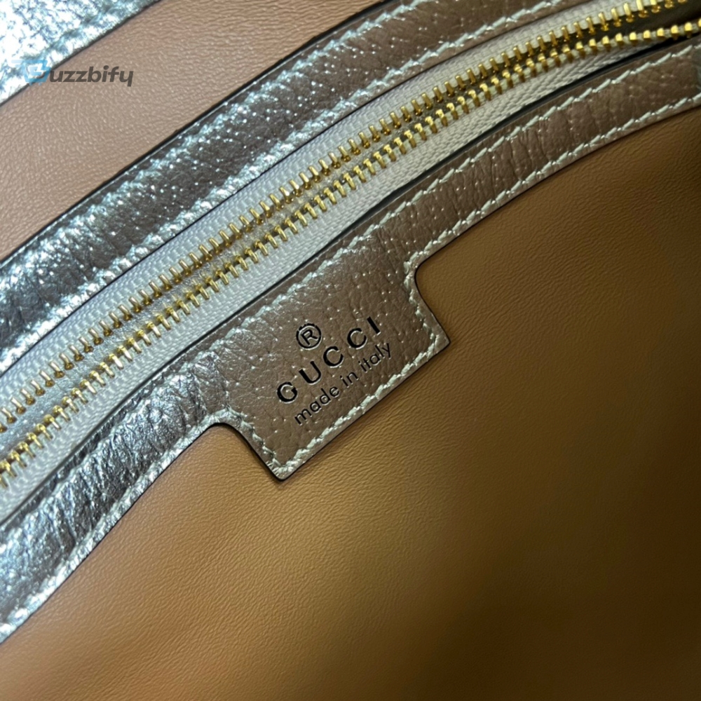 Gucci Jackie 1961 Small Shoulder Bag Silver For Women Womens Bags 10.8In28cm Gg