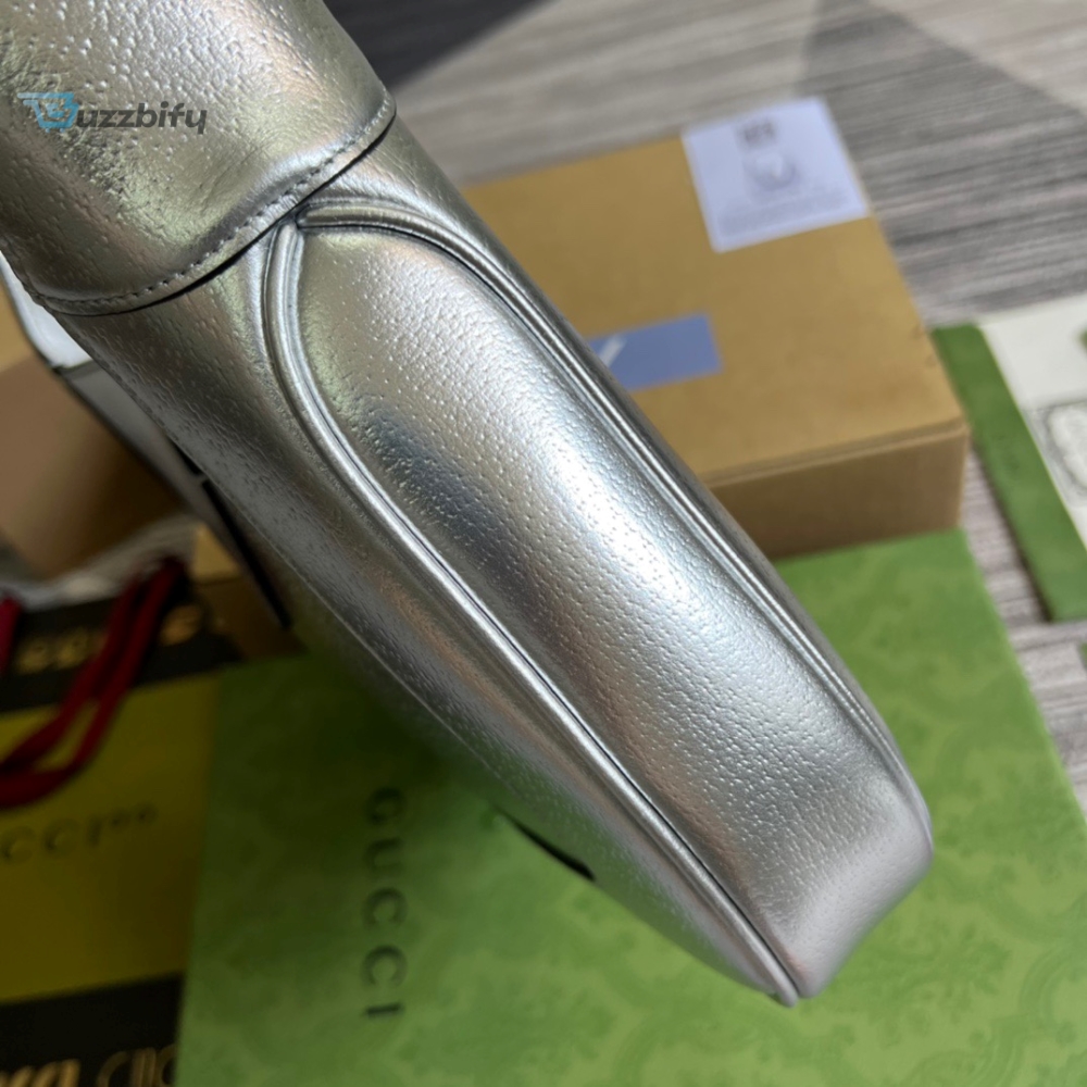 Gucci Jackie 1961 Small Shoulder Bag Silver For Women Womens Bags 10.8In28cm Gg