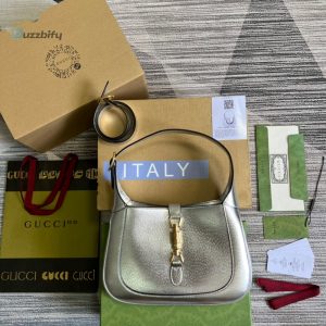 Gucci Jackie 1961 Small Shoulder Bag Silver For Women Womens Bags 10.8In28cm Gg