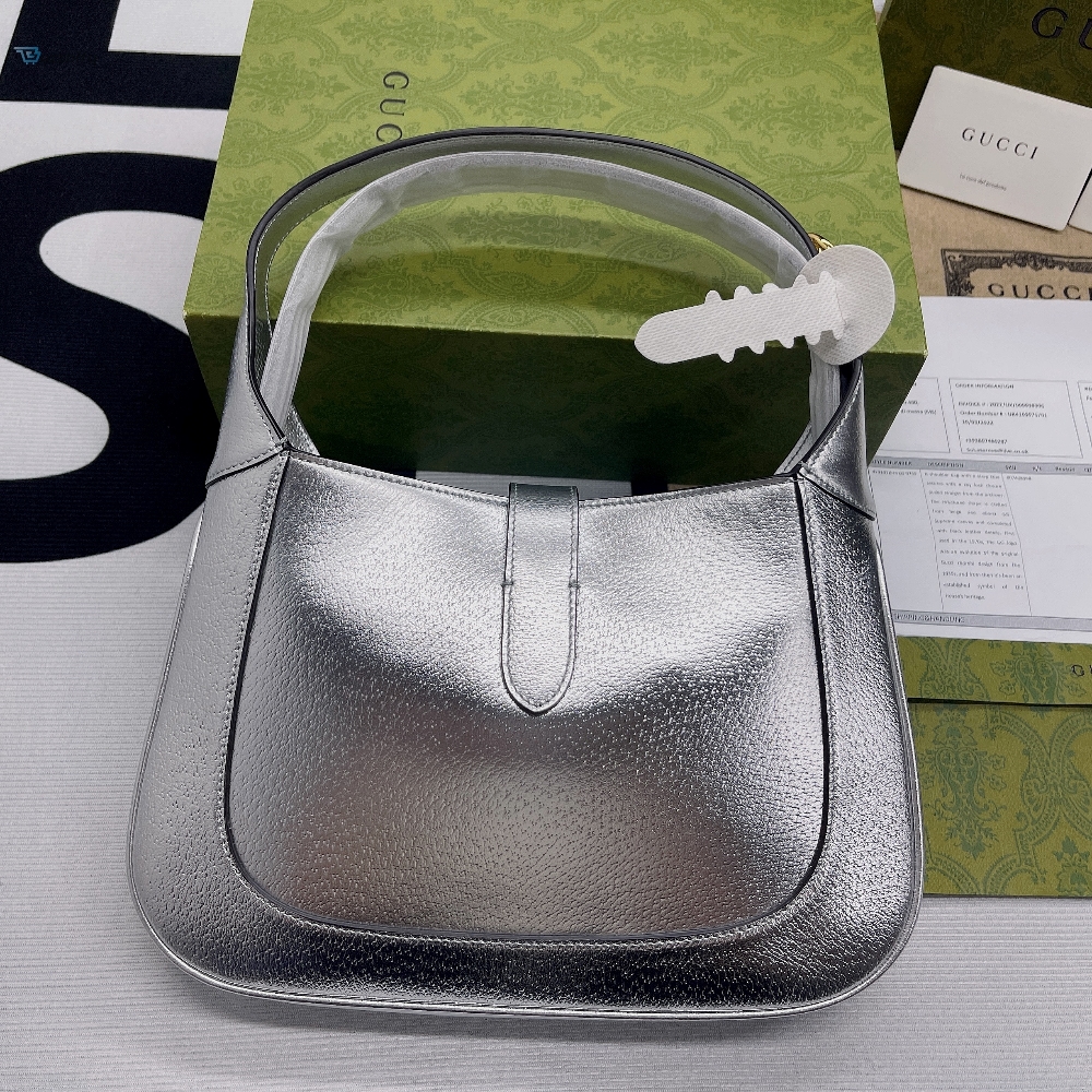 Gucci Jackie 1961 Small Shoulder Bag Silver For Women Womens Bags 10.8In28cm Gg