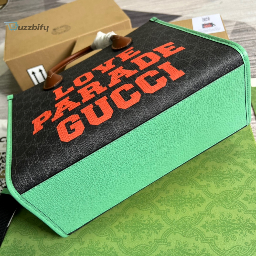 Gucci Love Parade Gucci Tote Bag Green For Women Womens Bags 12.2In31cm Gg