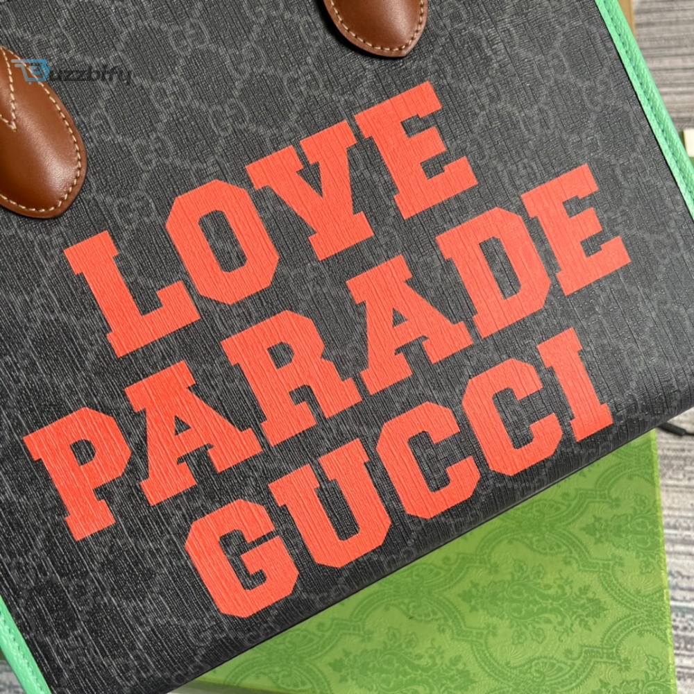 Gucci Love Parade Gucci Tote Bag Green For Women Womens Bags 12.2In31cm Gg