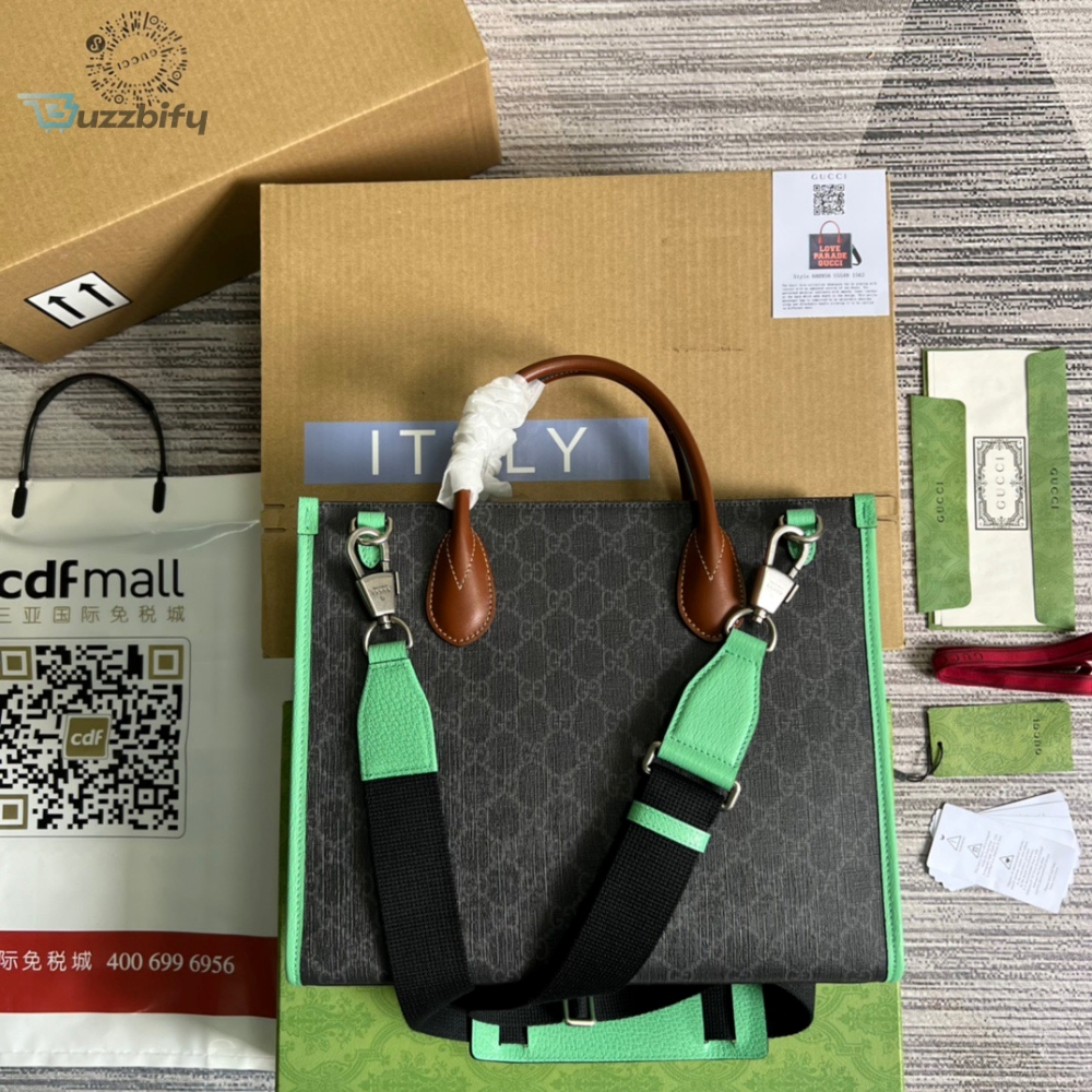 Gucci Love Parade Gucci Tote Bag Green For Women Womens Bags 12.2In31cm Gg