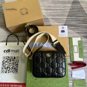 Gucci Matelasse Shoulder Bag Black For Women Womens Bags 8.5In22cm Gg 702234 Um8hg 1046