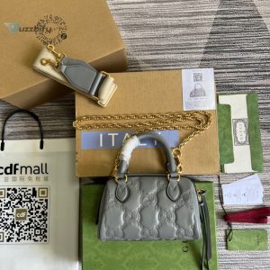 Gucci Matelasse Top Handle Bag Black For Women Womens Bags 7.5In19cm Gg 702251 Um8hg 1046