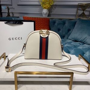 Gucci Ophidia Shoulder Bag White 9In24cm