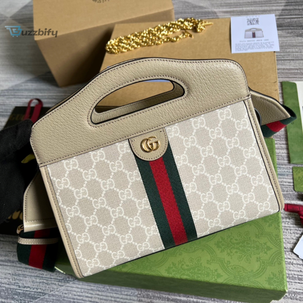 Gucci Ophidia Small Tote With Web Beige For Women Womens Bags 10In26cm Gg
