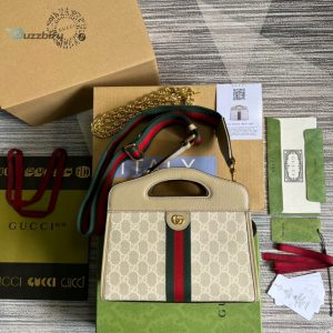 Gucci Ophidia Small Tote With Web Beige For Women Womens Bags 10In26cm Gg