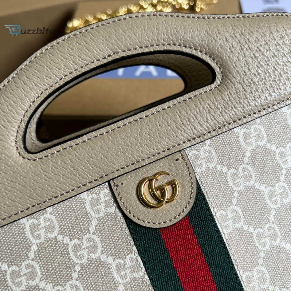 Gucci Ophidia Small Tote With Web Beige For Women Womens Bags 10In26cm Gg