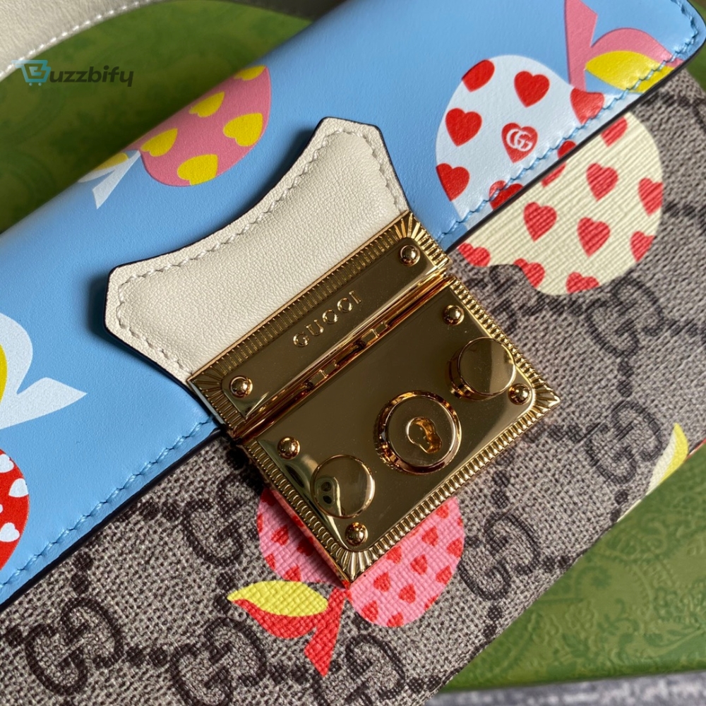 Gucci Padlock Strawberry Mini Bag Beige For Women Womens Bags 7In18cm Gg