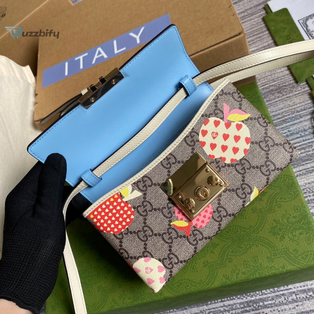 Gucci Padlock Strawberry Mini Bag Beige For Women Womens Bags 7In18cm Gg