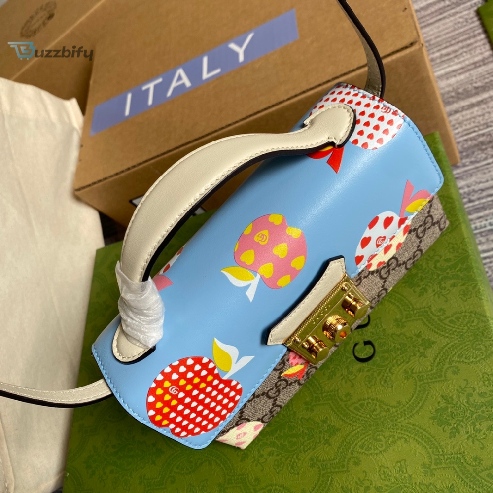 Gucci Padlock Strawberry Mini Bag Beige For Women Womens Bags 7In18cm Gg