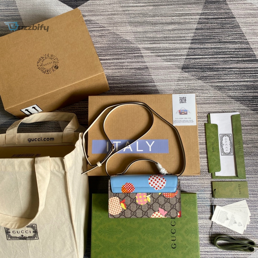 Gucci Padlock Strawberry Mini Bag Beige For Women Womens Bags 7In18cm Gg