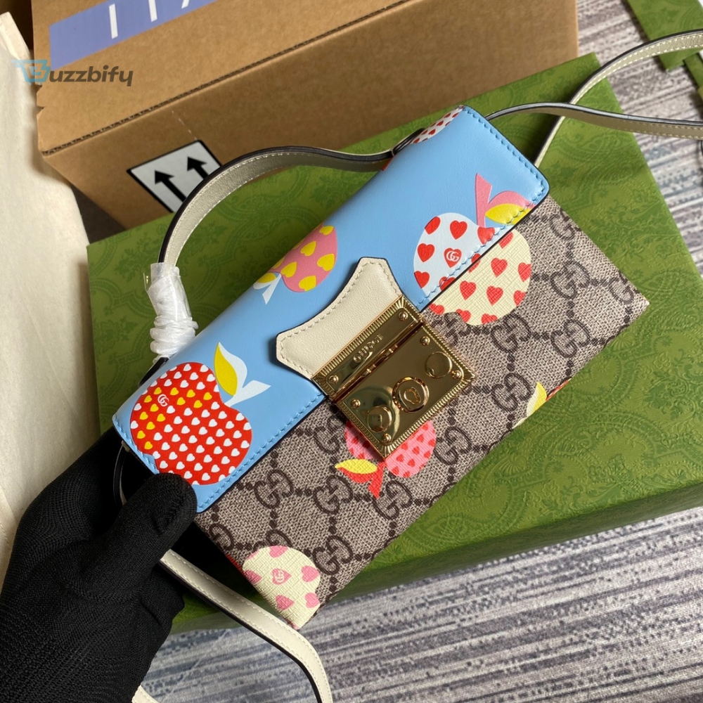 Gucci Padlock Strawberry Mini Bag Beige For Women Womens Bags 7In18cm Gg