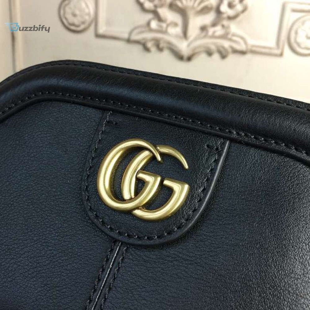 Gucci Rebelle Medium Top Handle Bag Black For Women 10.7In27cm Gg
