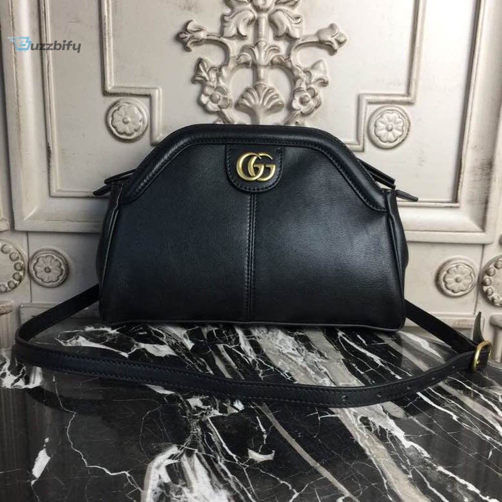 Gucci Rebelle Medium Top Handle Bag Black For Women 10.7In27cm Gg