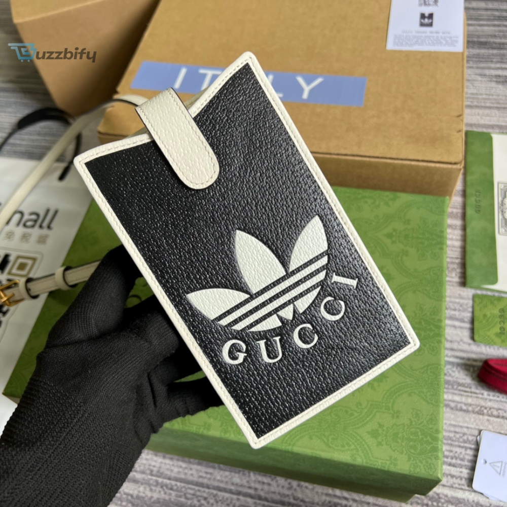 Gucci X Adidas Phone Case Black For Women Womens Bags 7.3In18cm Gg
