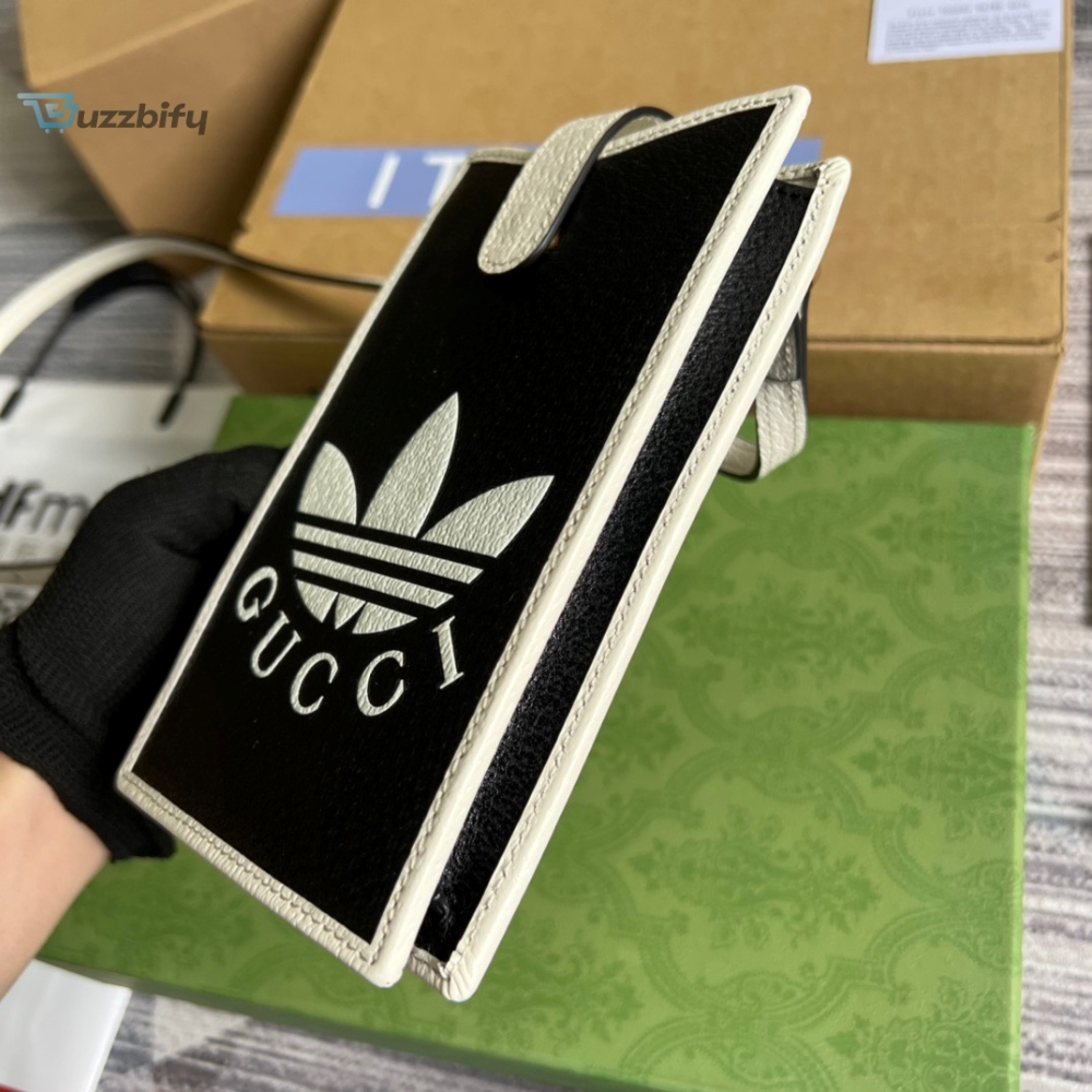 Gucci X Adidas Phone Case Black For Women Womens Bags 7.3In18cm Gg