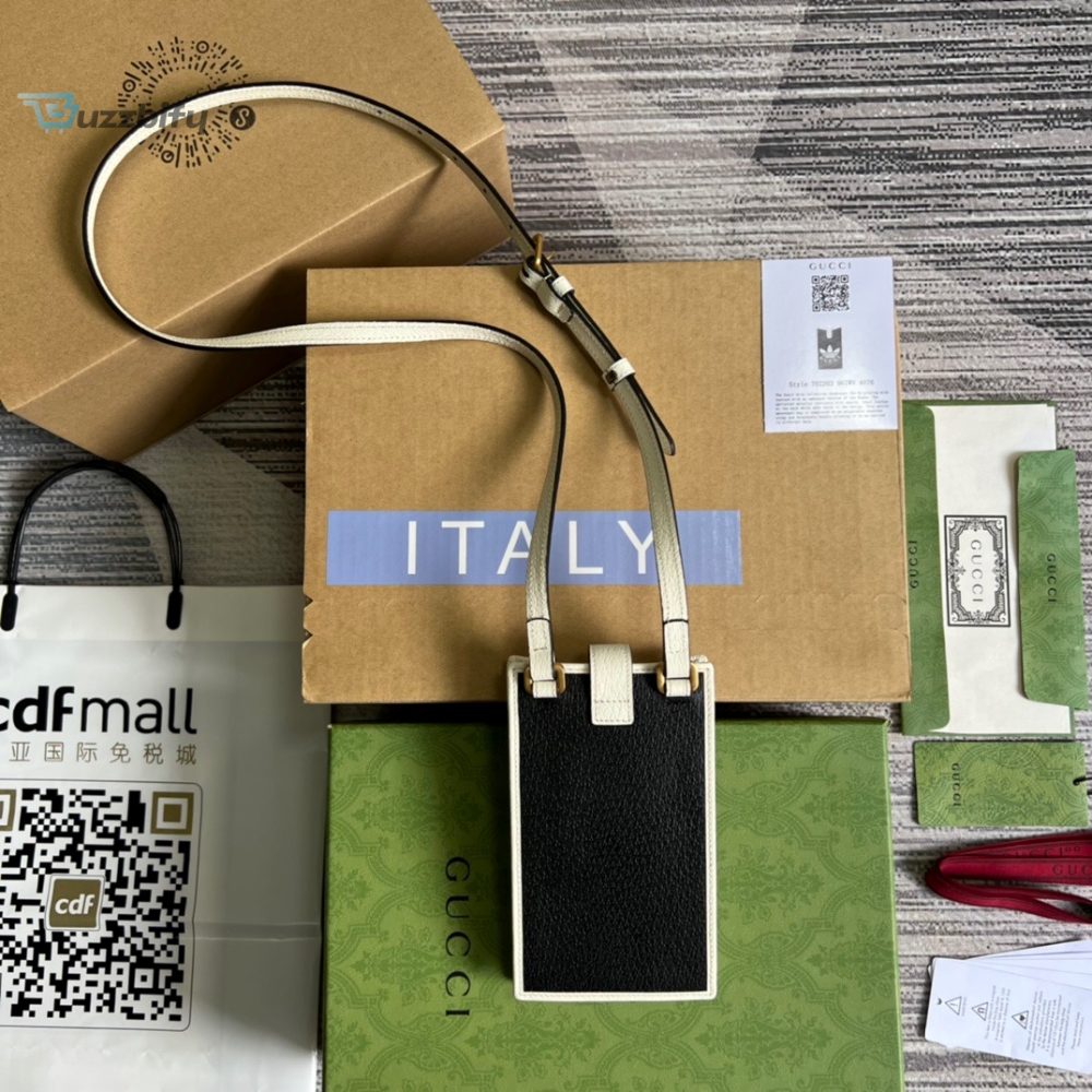 Gucci X Adidas Phone Case Black For Women Womens Bags 7.3In18cm Gg