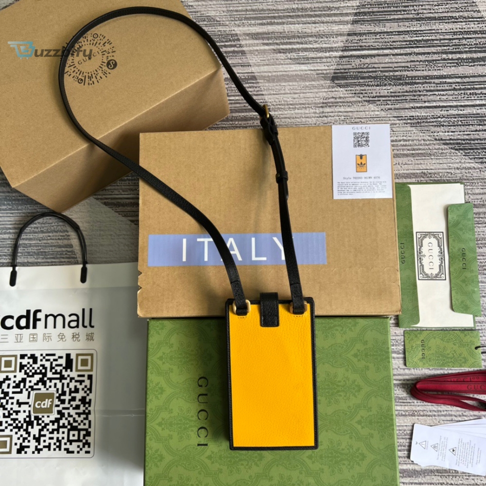 Gucci X Adidas Phone Case Yellow For Women Womens Bags 7.3In18cm Gg