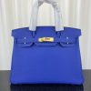 Hermes Birkin Bag 30 Blue Toned Hardware Bag For Women Womens Handbags Shoulder Bags 11.8In30cm
