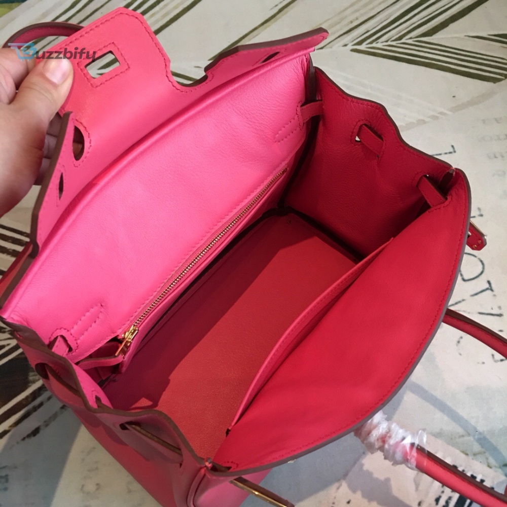Hermes Birkin Dark Pink For Women Gold Toned Hardware 9.8In25cm