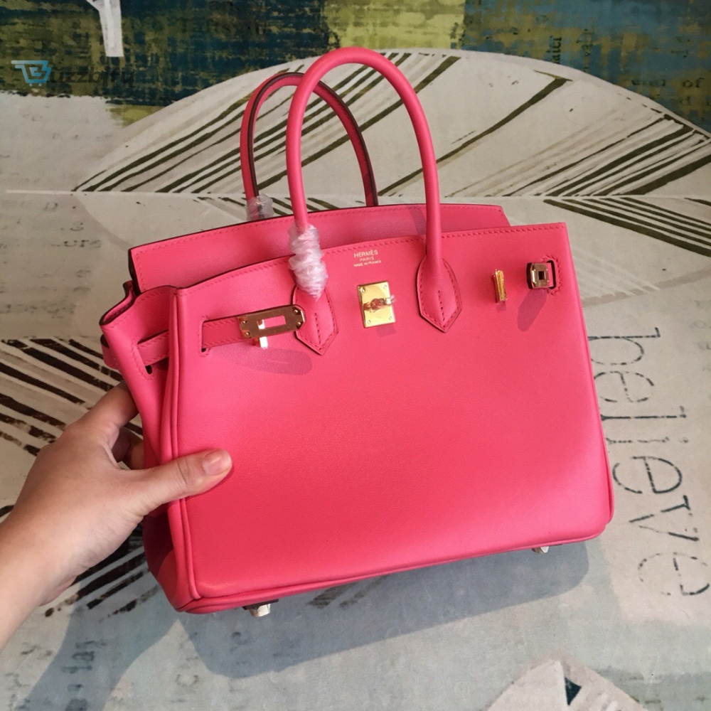 Hermes Birkin Dark Pink For Women Gold Toned Hardware 9.8In25cm