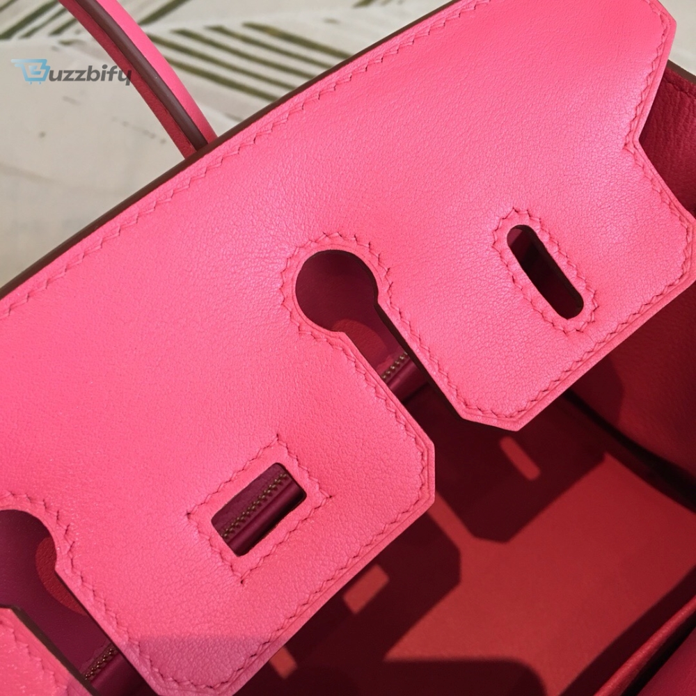 Hermes Birkin Dark Pink For Women Gold Toned Hardware 9.8In25cm