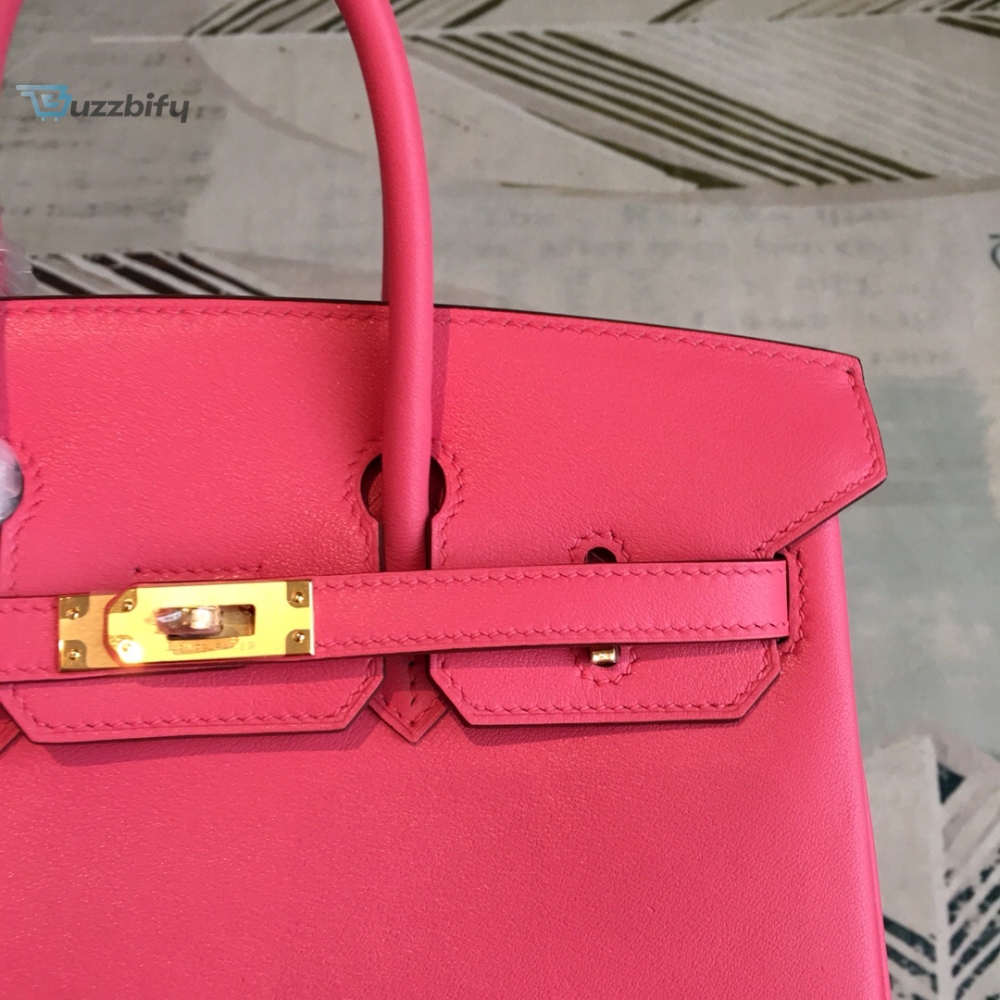 Hermes Birkin Dark Pink For Women Gold Toned Hardware 9.8In25cm