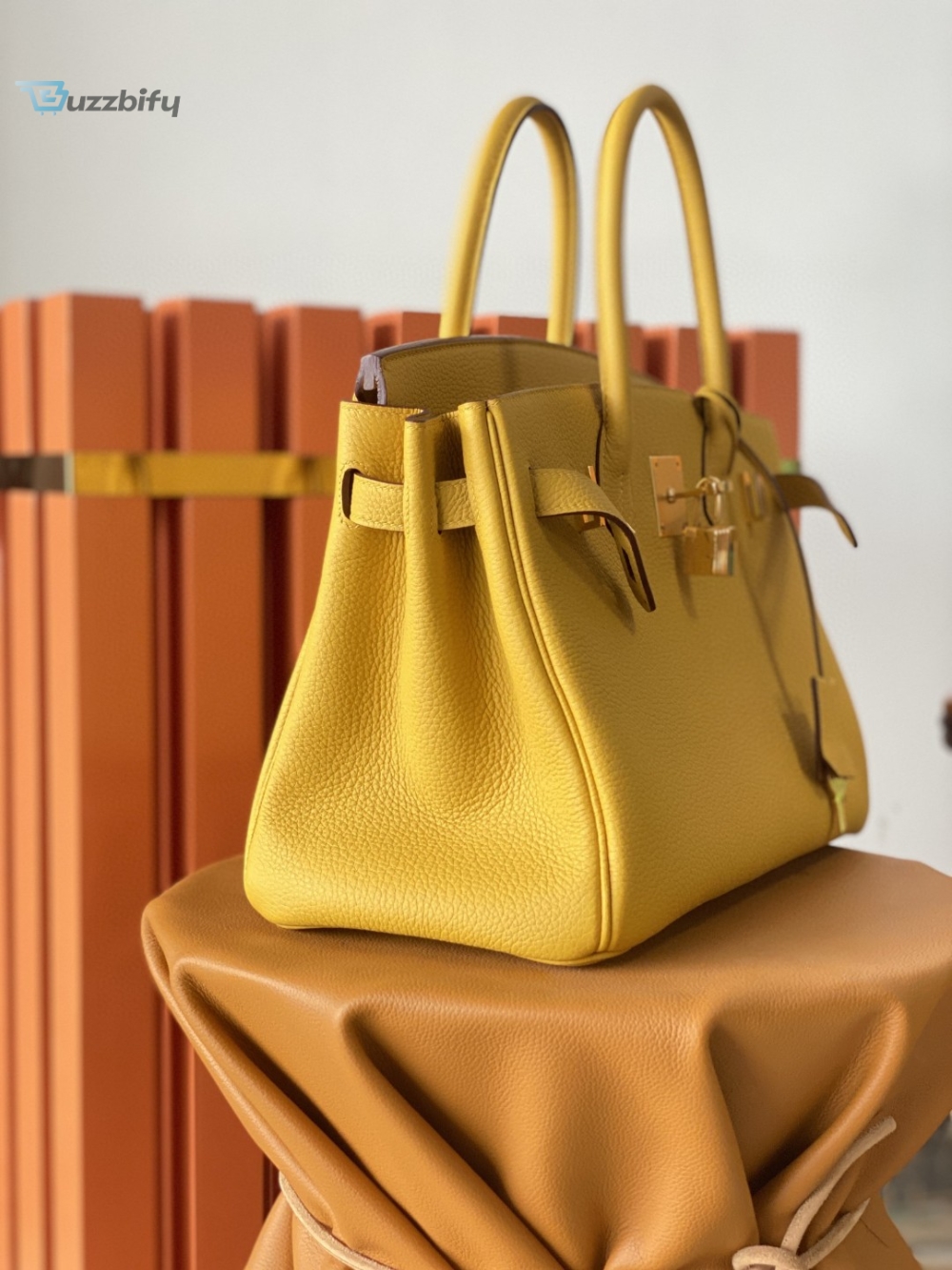 Hermes Birkin Nata Swift Yellow For Women Gold Toned Hardware 11.8In30cm