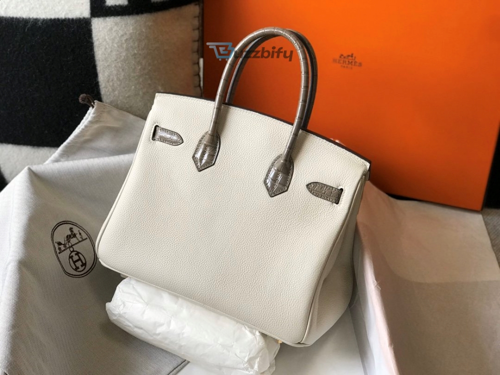 Hermes Birkin White For Women Gold Toned Hardware 11.8In30cm