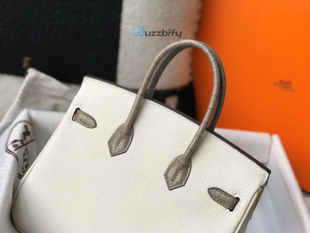 Hermes Birkin White For Women Gold Toned Hardware 11.8In30cm