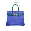 Hermes Braise Crocodile Birkin 30 Handbag Blue For Women 30Cm  11.8In