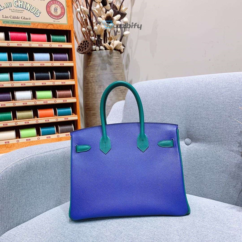 Hermes Braise Crocodile Birkin 30 Handbag Blue For Women 30Cm 11.8In