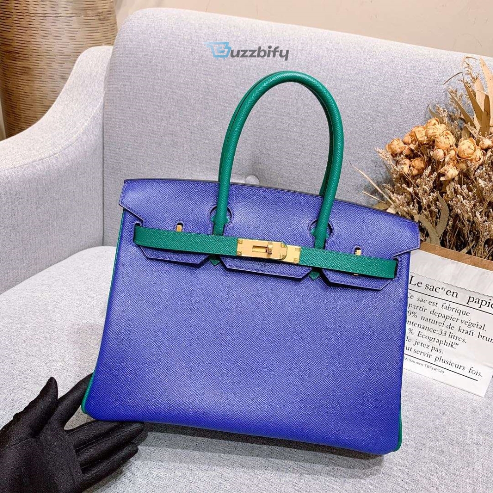 Hermes Braise Crocodile Birkin 30 Handbag Blue For Women 30Cm 11.8In