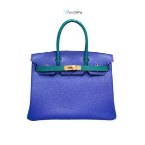Hermes Braise Crocodile Birkin 30 Handbag Blue For Women 30Cm  11.8In
